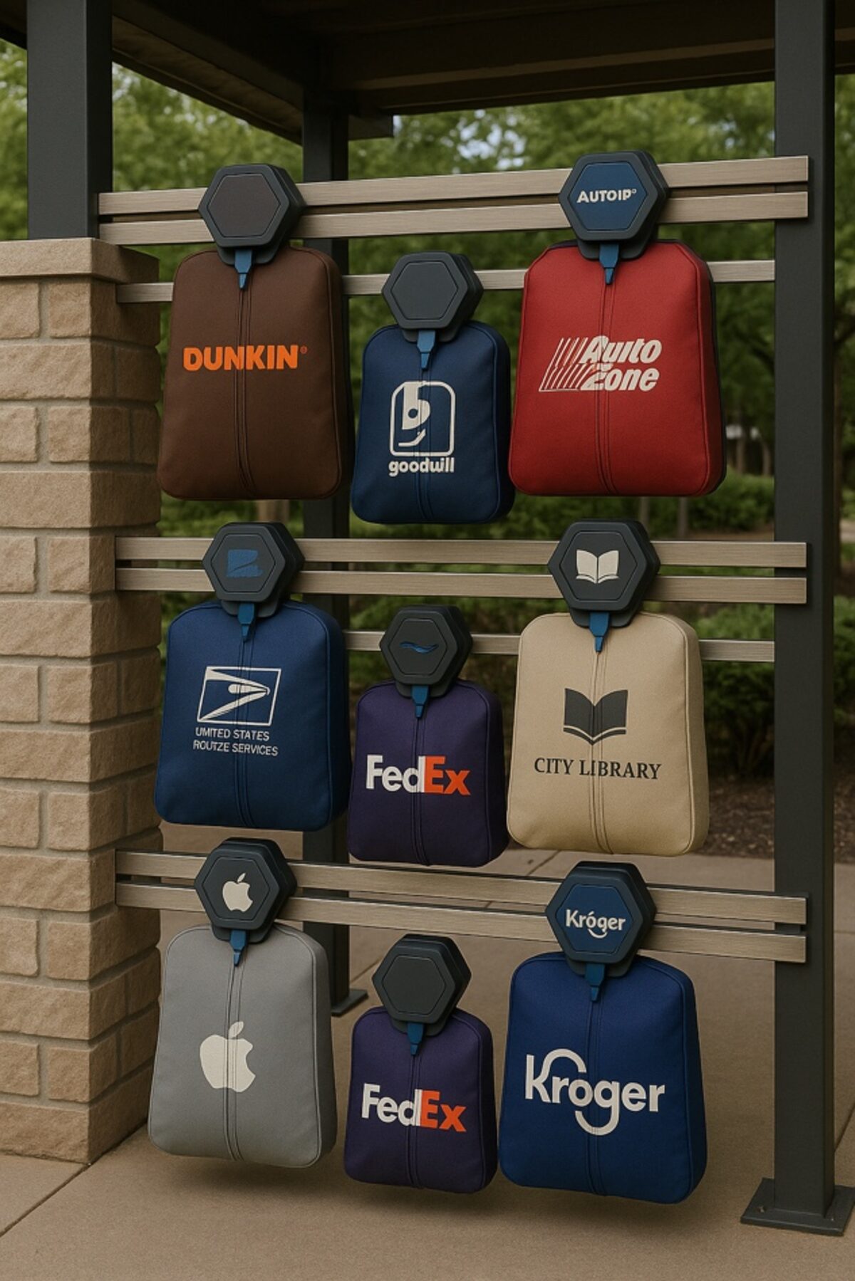 Motogo parcels carrying any brand on the route
